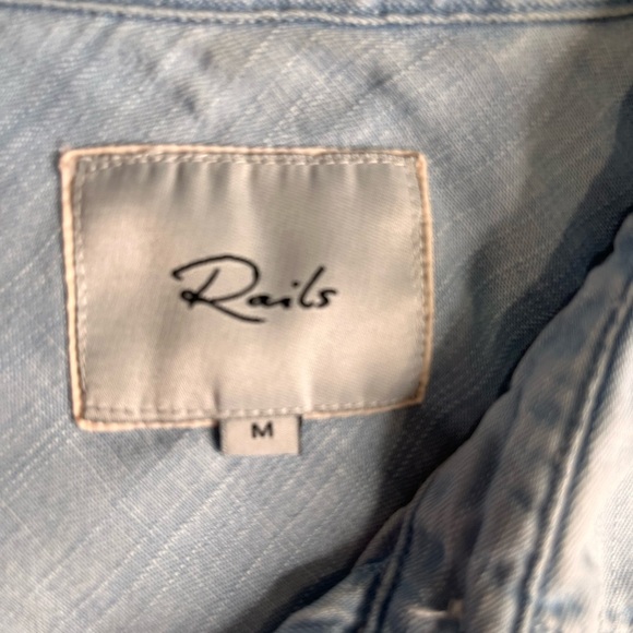 Rails Sky Blue Casual Shirt size M - Picture 8 of 8